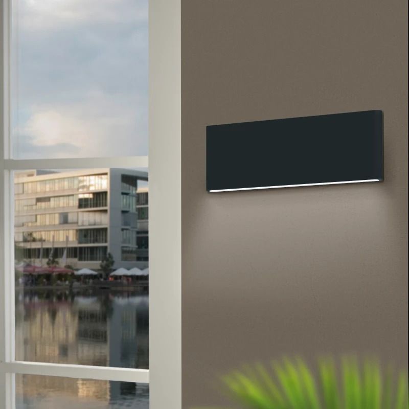 Eglo Wandlamp | CLIMENE | LED L-1180 3000K antraciet IP20