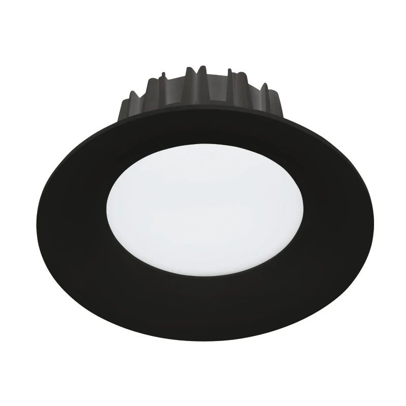 Eglo Inbouwspot | 'TREVIGLIO' LED Ø98 3000K zwart | IP44