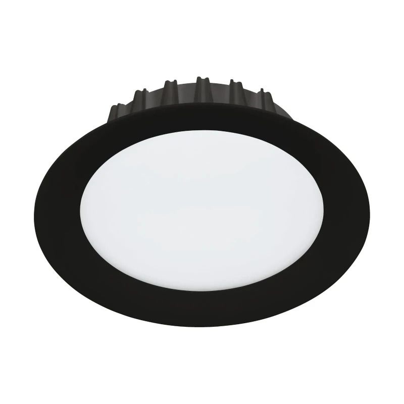 Eglo Inbouwspot | 'TREVIGLIO' LED Ø190 4000K zwart | IP44