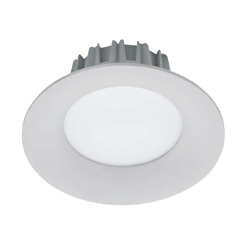 Eglo Inbouwspot | 'TREVIGLIO' LED Ø98 3000K zilvergrijs | IP44
