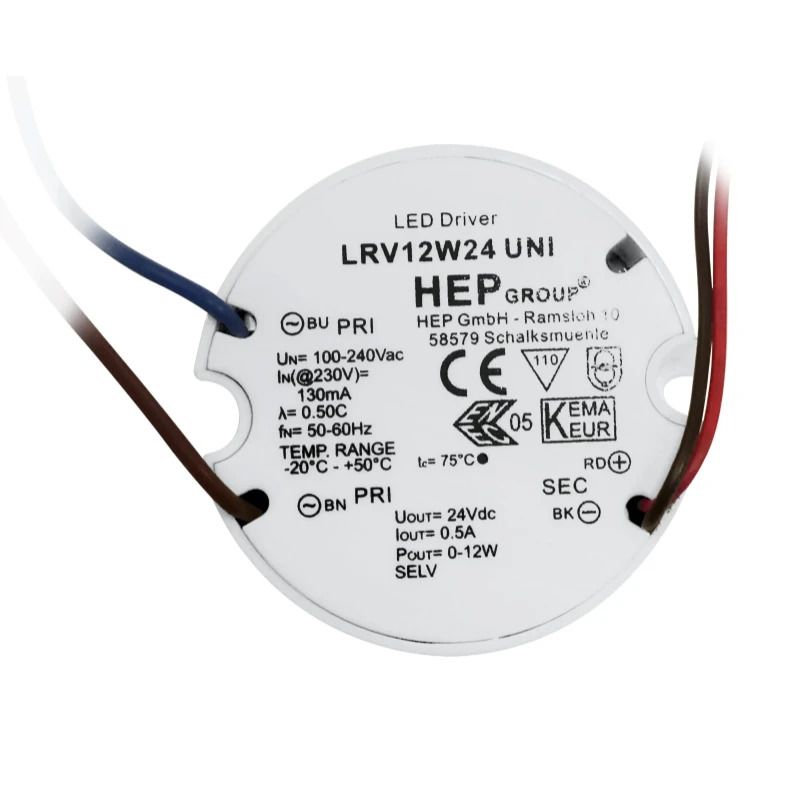 EGLO Onderdeel | DRIVER LED 12W 24V HEP 100-240V 0-12W 1300mA