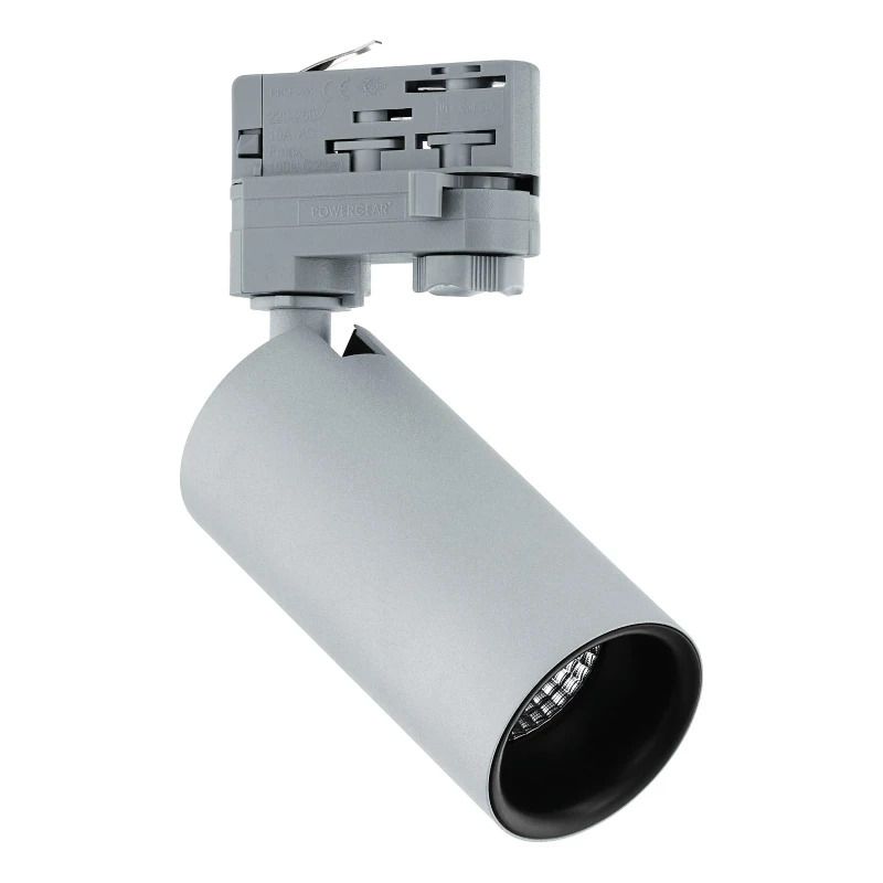 Eglo 3-Fase Rail | Trackspot | VILLANOVA-1 | LED 15W 4000K zilvergrijs