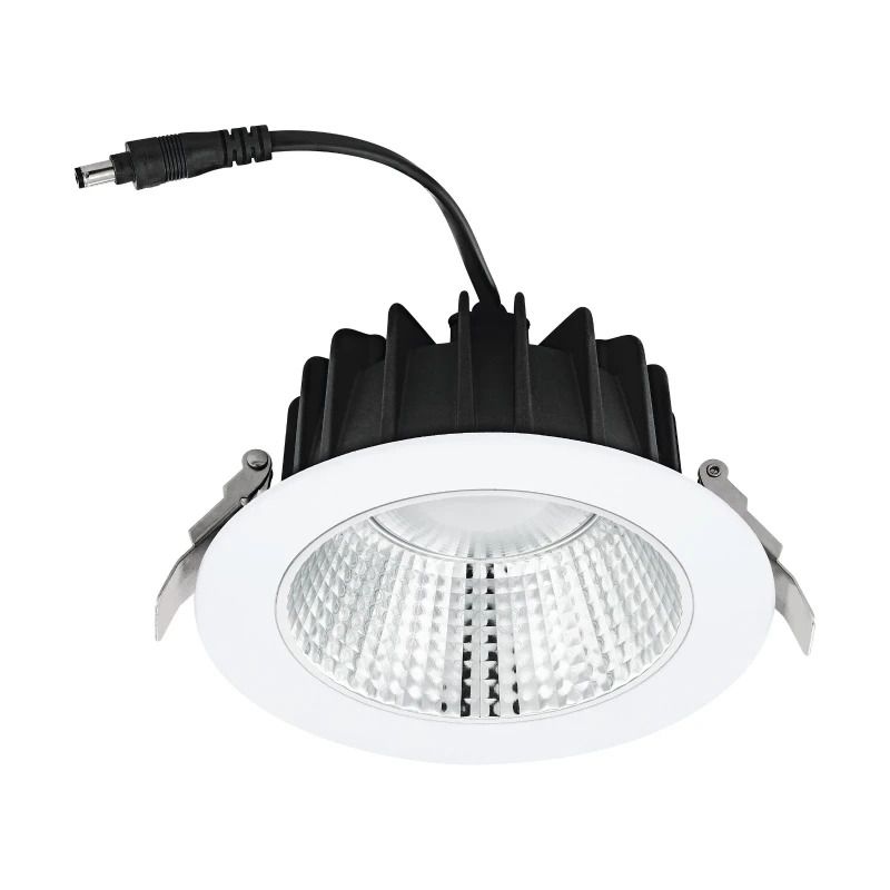 Eglo Inbouwspot | 'ERZENI' LED CCT Ø150 wit/aluminium | Over