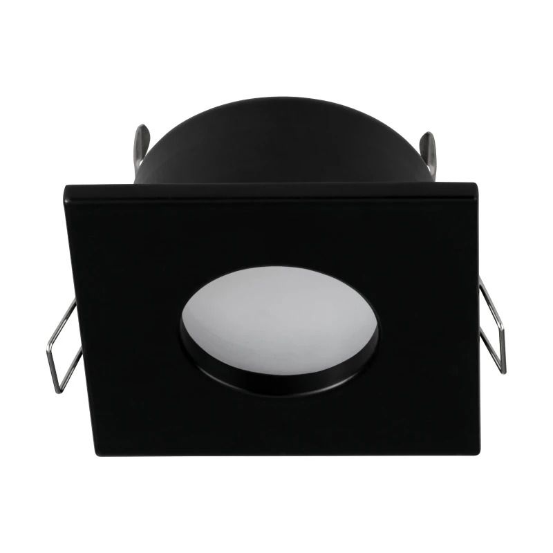 Eglo Inbouwspot Vierkant Ø72mm | 1X GU10 IP65 | Zwart