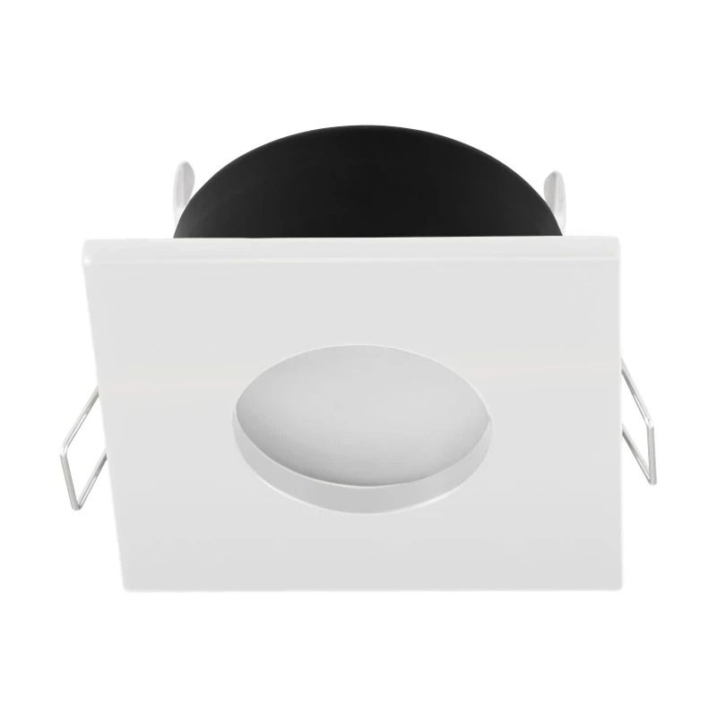 Eglo Inbouwspot Vierkant Ø72mm | 1X GU10 IP65 | Wit