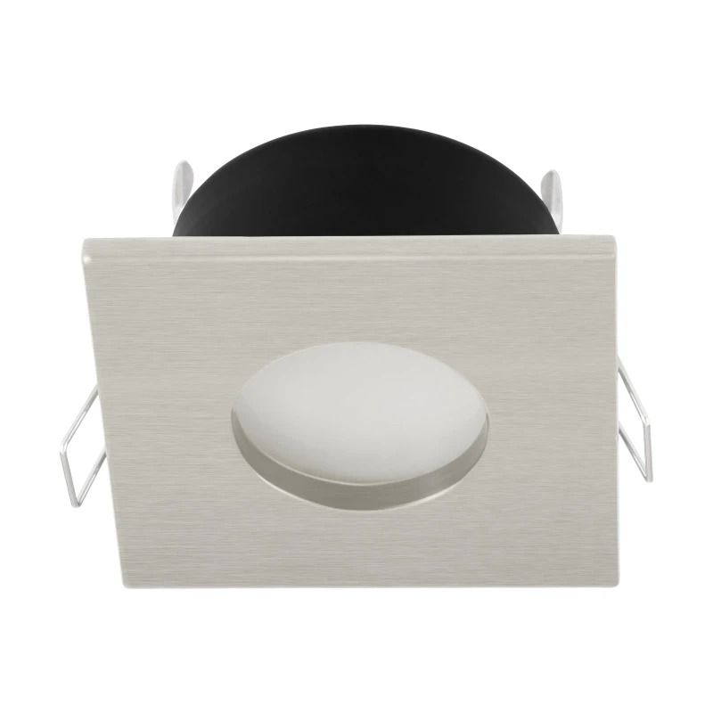 Eglo Inbouwspot Vierkant Ø72mm | 1X GU10 IP65 | Nikkel