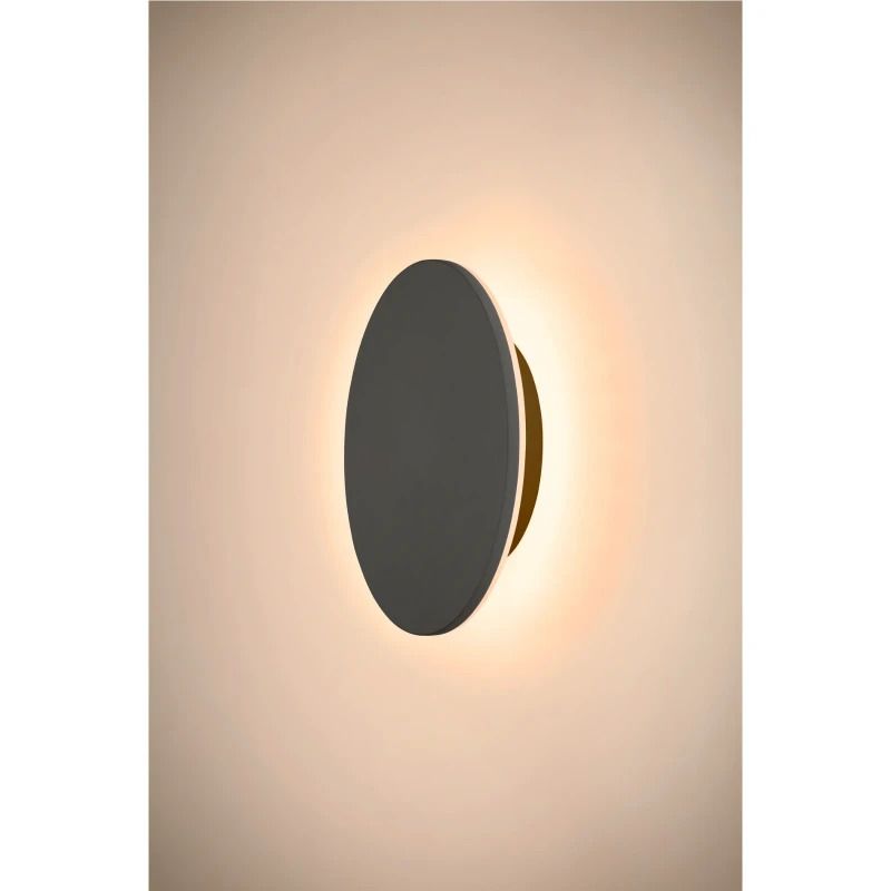 SLV LED Wandlamp | 15W 2700K/3000K 1260lm 827/830 | IP65 Dimbaar Zwart | RING