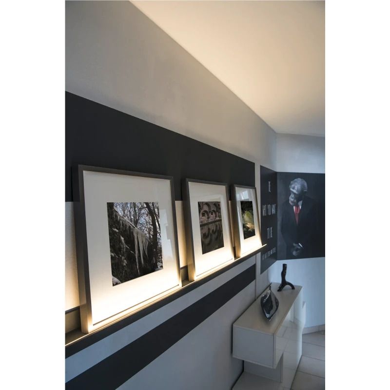 SLV Onderdeel | GRAZIA 10 LED opbouwprofiel | geribbeld | 45° montageklem zichtbaar | 2 s