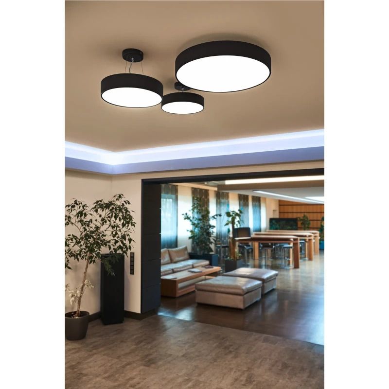 SLV LED Plafondlamp | 16W 3000K 1200lm 830 | IP20 Dimbaar Zwart | MEDO
