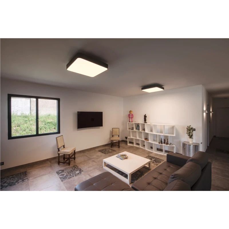 SLV LED Plafondlamp | 39W 3000K 3800lm 830 | IP20 Dimbaar Zwart | MEDO