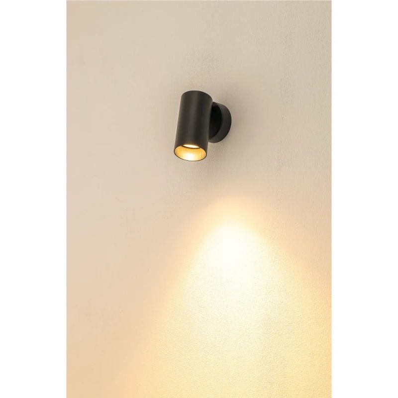 SLV LED Plafond- Wandlamp | 1X GU10 Max 10W | IP20 Dimbaar Zwart | KAMI