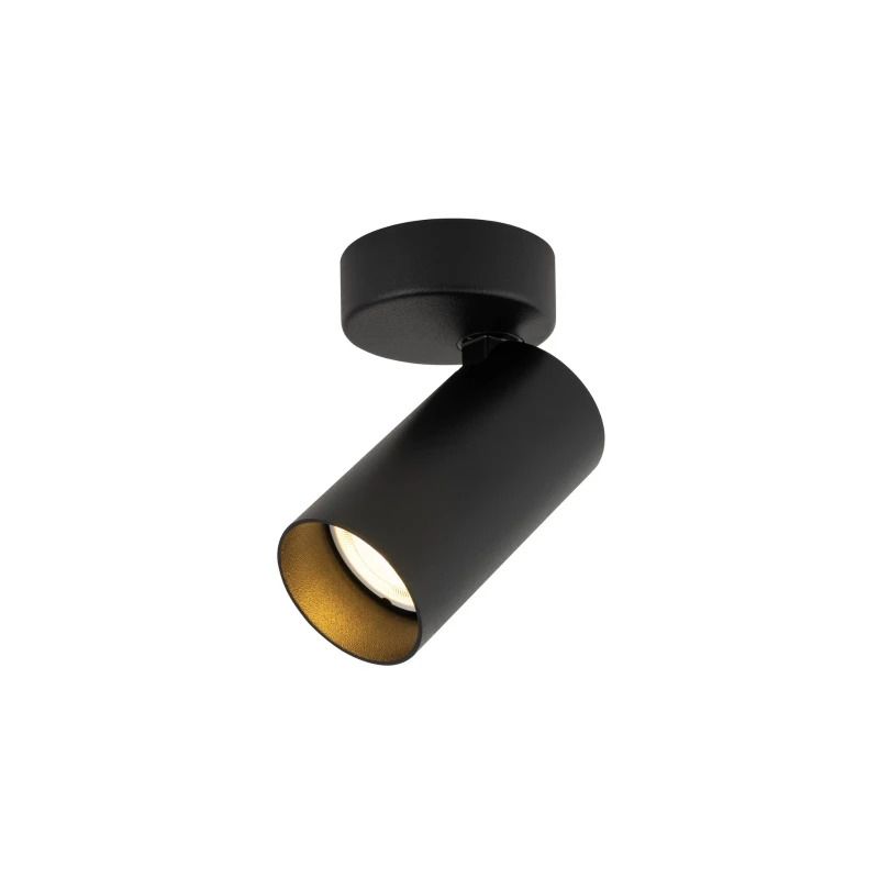 SLV LED Plafond- Wandlamp | 1X GU10 Max 10W  | IP20 Dimbaar Zwart | KAMI
