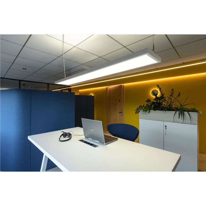 SLV LED Pendelarmatuur | 59W 4000K 7200lm 840 | IP20 DALI Dimbaar | WORKLIGHT