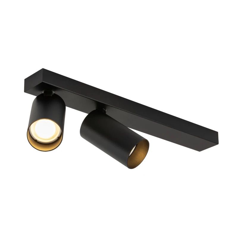 SLV LED Plafondlamp | 2X GU10 Max 10W  | IP20 Dimbaar Zwart | KAMI