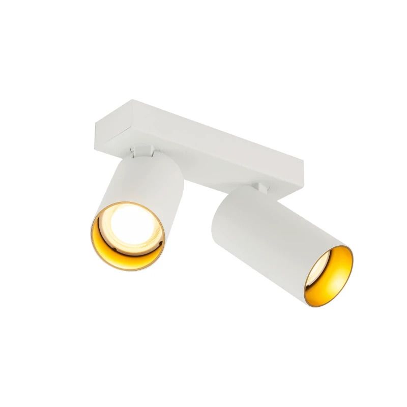 SLV LED Plafondlamp | 2X GU10 Max 10W  | IP20 Dimbaar Wit | KAMI