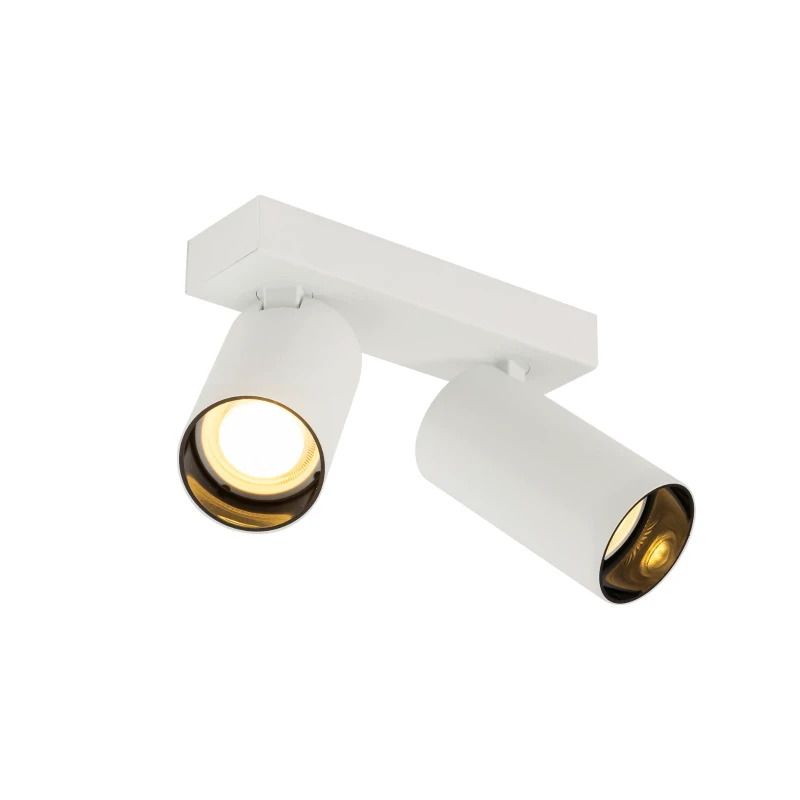 SLV LED Plafondlamp | 2X GU10 Max 10W  | IP20 Dimbaar Wit | KAMI