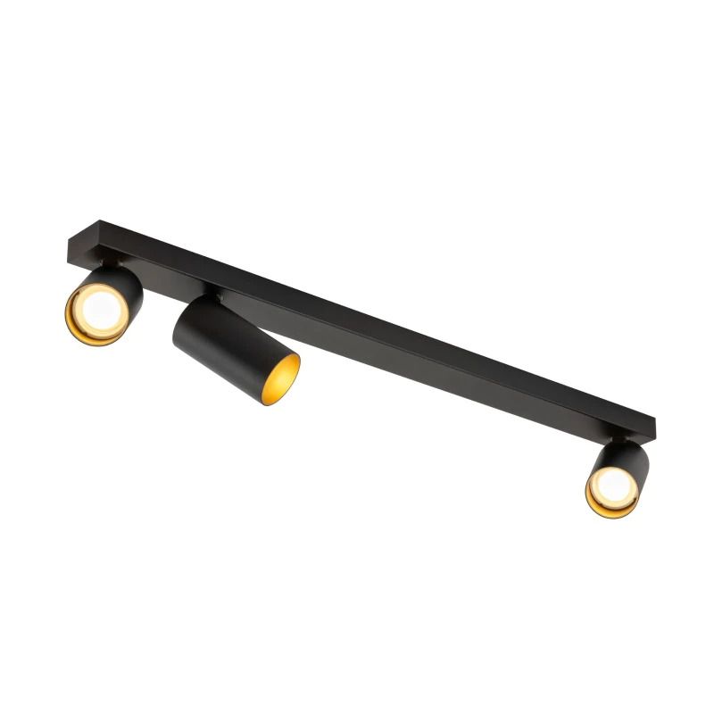 SLV LED Plafondlamp | 3X GU10 Max 10W  | IP20 Dimbaar Zwart | KAMI