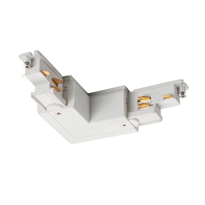 SLV Onderdeel | S-TRACK L-verbinder aarde buiten, DALI, PHASE, wit | S-TRACK SYSTEM
