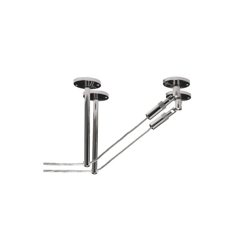 SLV Onderdeel | Omkering lang voor 12V draadsysteem | chroom | 2 stuks | 16cm
