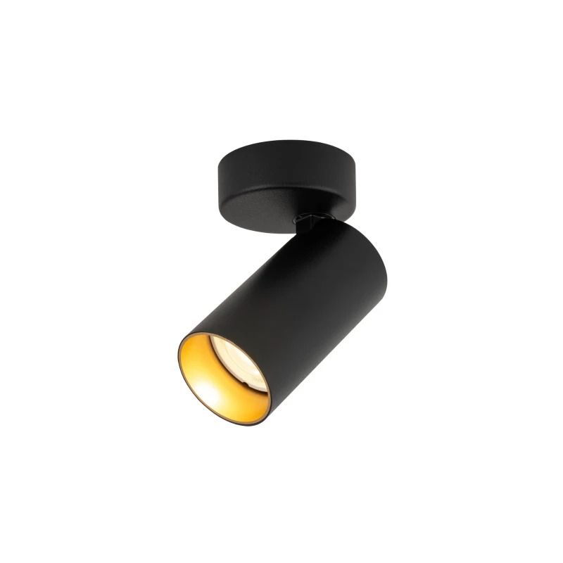 SLV LED Plafond- Wandlamp | 1X GU10 Max 10W  | IP20 Dimbaar Zwart | KAMI