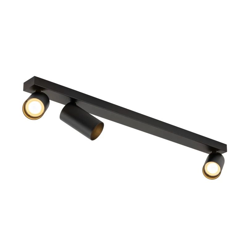 SLV LED Plafondlamp | 3X GU10 Max 10W  | IP20 Dimbaar Zwart | KAMI