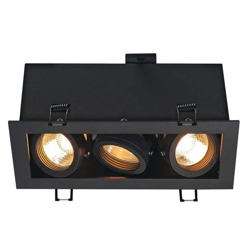 SLV LED Inbouwarmatuur Vierkant | 3X GU10 Max 50W IP20 | Dimbaar | KADUX