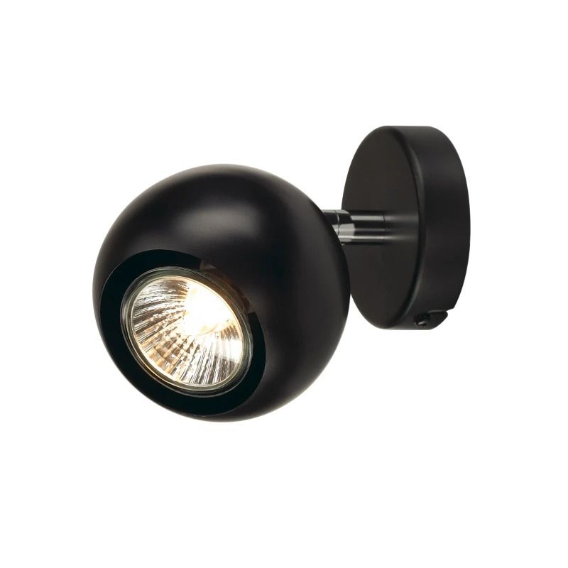 SLV LED Plafond- Wandlamp | 1X GU10 Max 50W | IP20 Dimbaar Zwart | LIGHT EYE