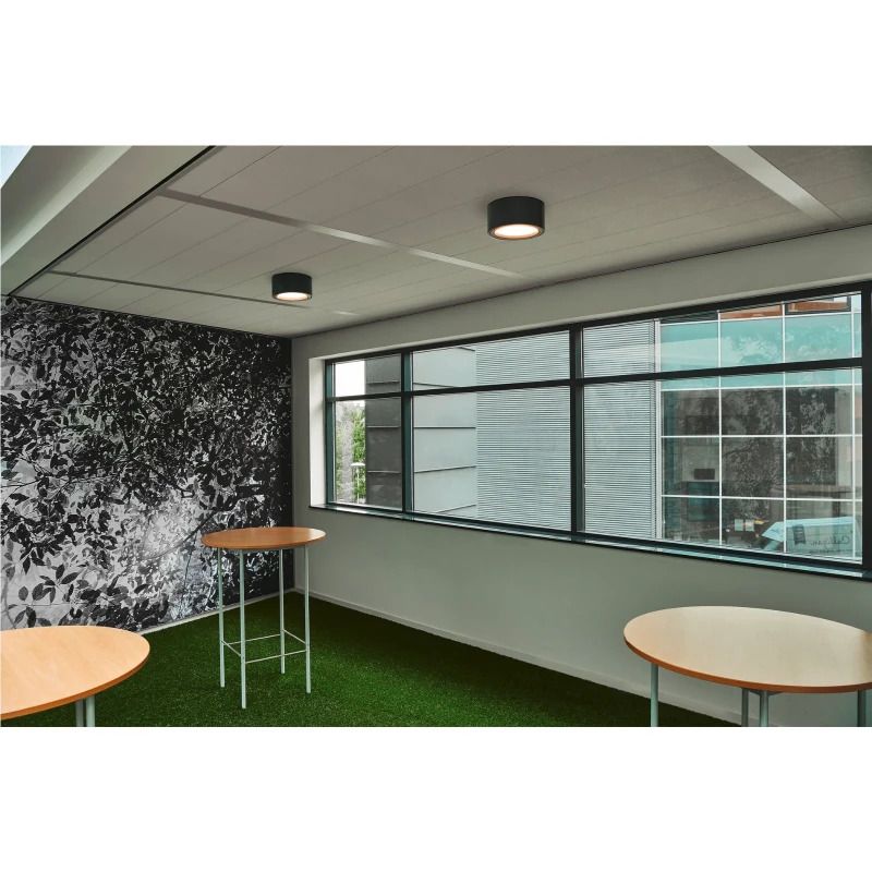 SLV LED Plafondlamp | 23W 3000K 1800lm 830 | IP20 Zwart | FERA