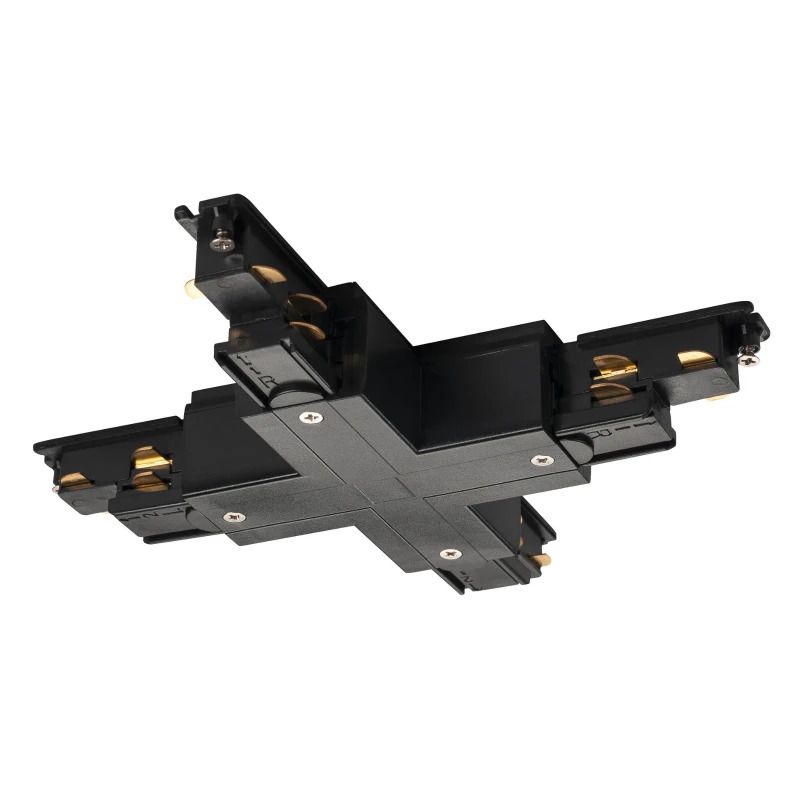 SLV Onderdeel | S-TRACK X-verbinder, DALI, PHASE, zwart | S-TRACK SYSTEM