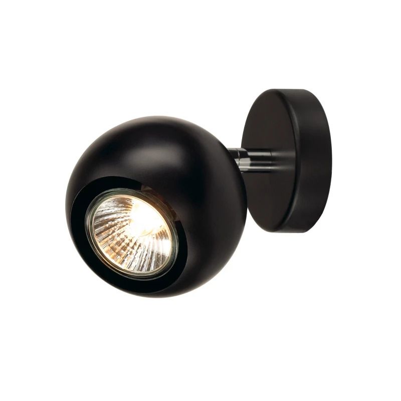 SLV LED Plafond- Wandlamp | 1X GU10 Max 50W  | IP20 Dimbaar Zwart | LIGHT EYE