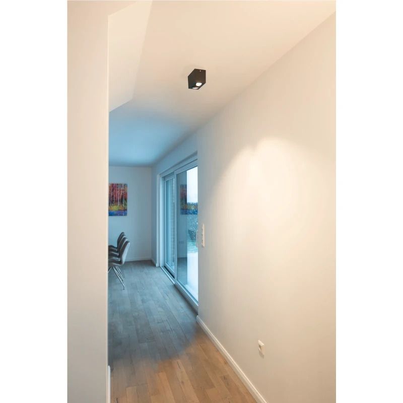 SLV LED Plafondlamp | 14W 3000K 1300lm 830 | IP20 Zwart | TRILEDO