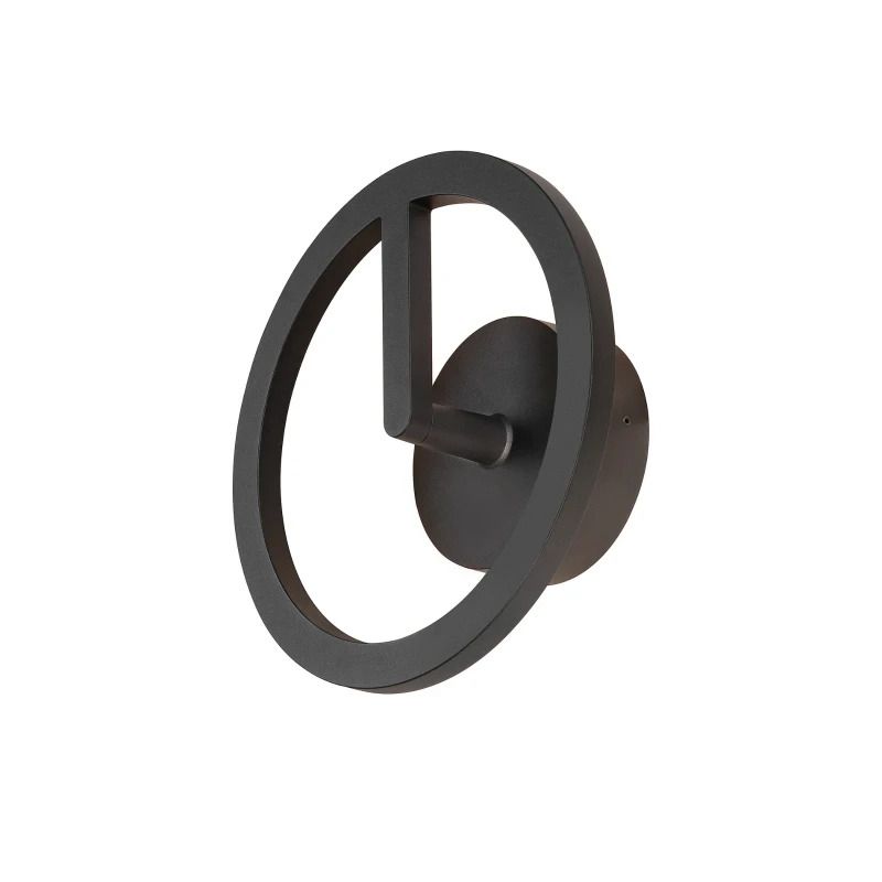 SLV LED Wandlamp | 10W 3000K 950lm 830 | IP65 Dimbaar Zwart | RING