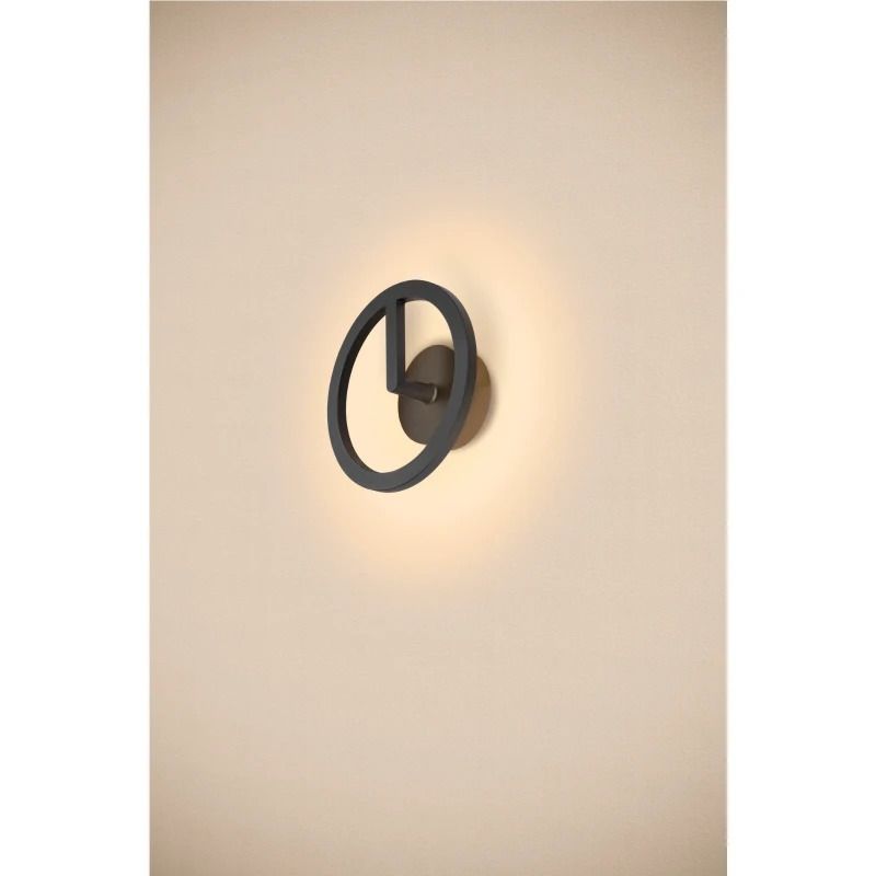 SLV LED Wandlamp | 10W 3000K 950lm 830 | IP65 Dimbaar Zwart | RING