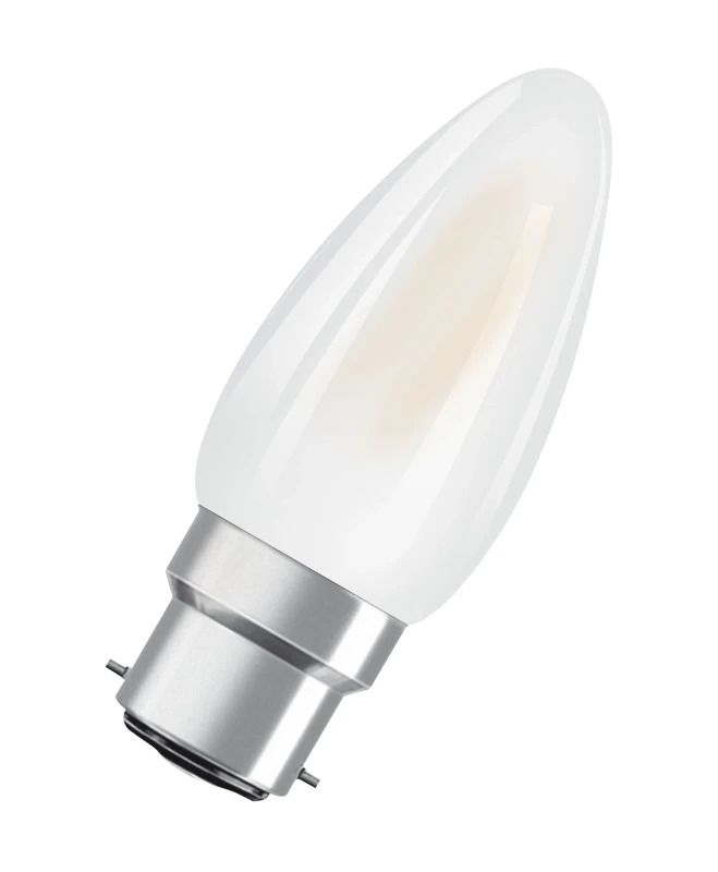10x Osram B22d LED Kaarslamp | 4W 2700K 220V 827 470Lm | 300° Ø35mm