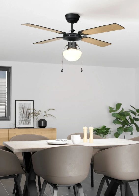 Plafondventilator Eglo Fortaleza | 106.6cm | Indoor | zwart-mat