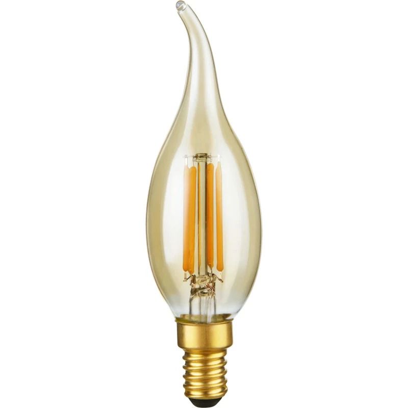 SPL E14 LED Kaarslamp | 4W Goud 2200K 220V/240V 922 | 360° Dimbaar