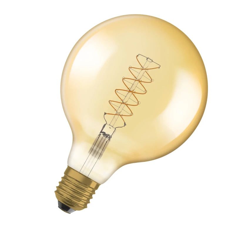 4x Osram E27 LED Globelamp | 7W Goud 2200K 220V/240V 822 600Lm | 320° Ø124mm Dimbaar