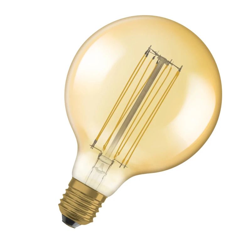 4x Osram E27 LED Globelamp | 8.8W Goud 2200K 220V/240V 822 806Lm | 320° Ø124mm Dimbaar