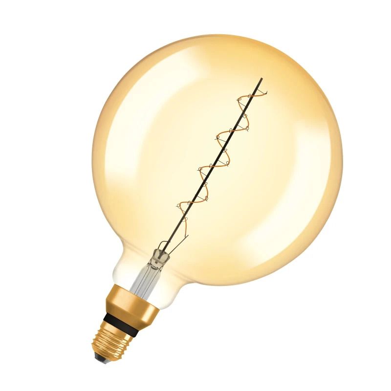 Osram E27 LED Globelamp | 4.8W Goud 2200K 220V/240V 822 400Lm | 320° Ø200mm Dimbaar