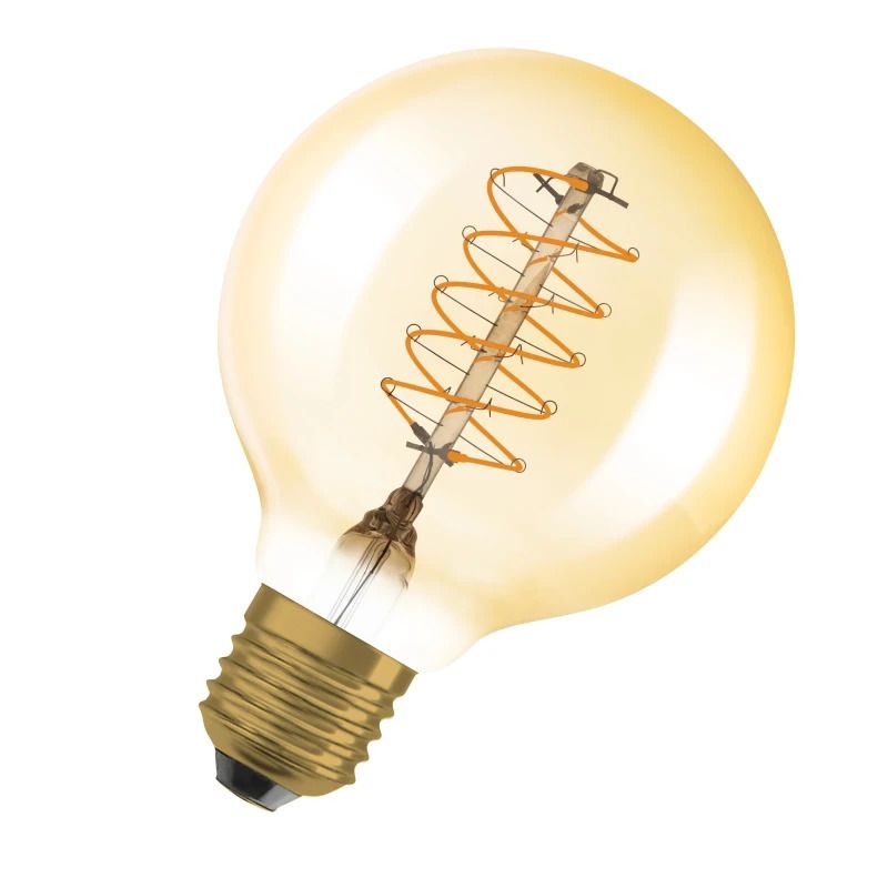 Osram E27 LED Globelamp | 4.8W Goud 2200K 220V/240V 822 420Lm | 320° Ø80mm Dimbaar