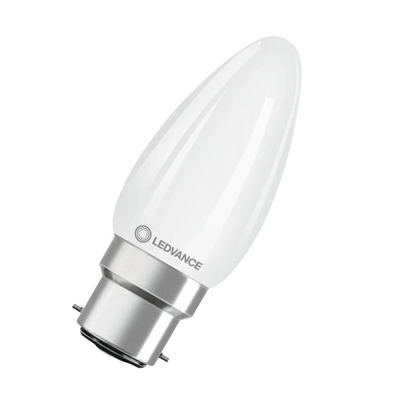 Ledvance B22d LED Kaarslamp | 4.8W 2700K 220V/240V 827 470Lm | 300° Ø35mm Dimbaar