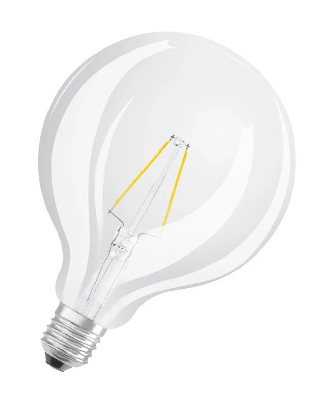 4x Osram E27 LED Globelamp | 2.5W 2700K 220V/240V 827 250Lm | 300° Ø124mm