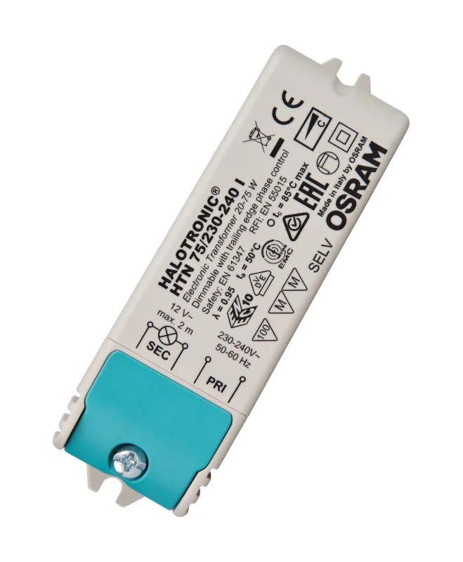 Osram HALOTRONIC Transformator | 20W/75W 12V/240V | Dimbaar IP20