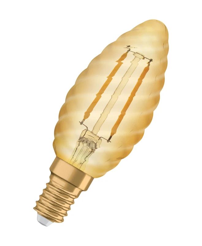 Osram E14 LED Kaarslamp | 1.5W Goud 2400K 220V/240V 824 120Lm | 300°