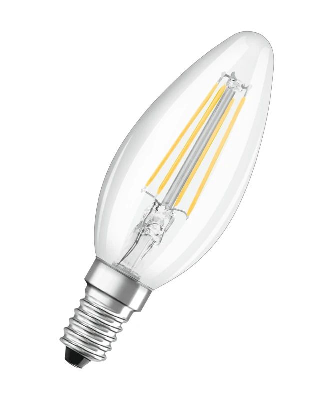 4x Osram E14 LED Kaarslamp | 4W 2700K/4000K 220V/240V 827/840 470Lm | 300° Ø35mm