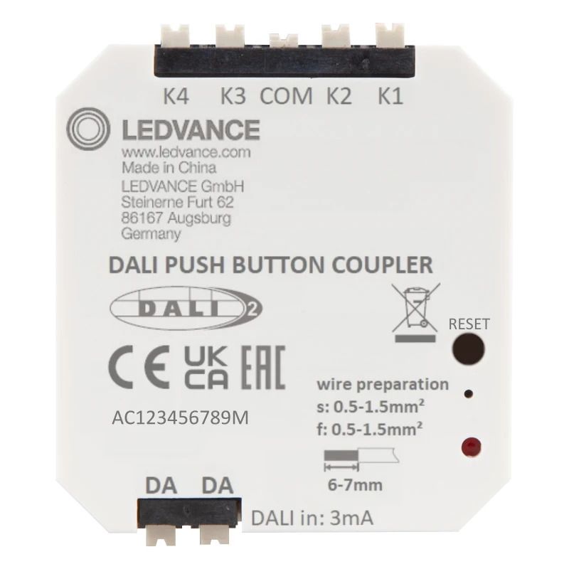 Ledvance Lichtregelsysteemcomponent | pushbutton coupler dali-2 coupler dali-2