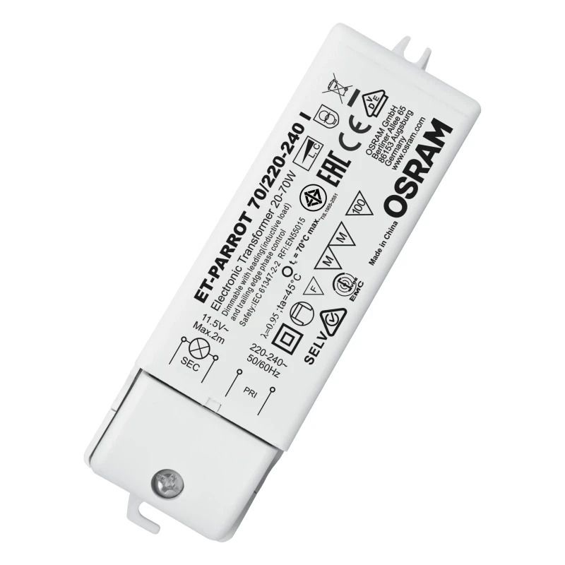 Osram ET-PARROT Transformator | 20W/70W 12V/240V | Dimbaar IP20