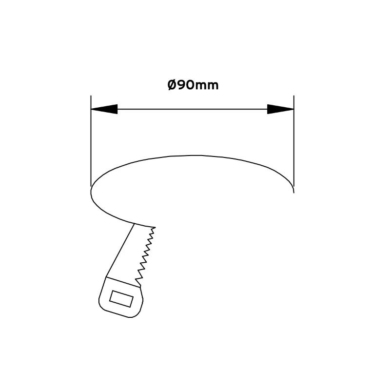 ELP Downlighter Ø90 8W 1100lm 830-PW 225mA GI 60dgr White