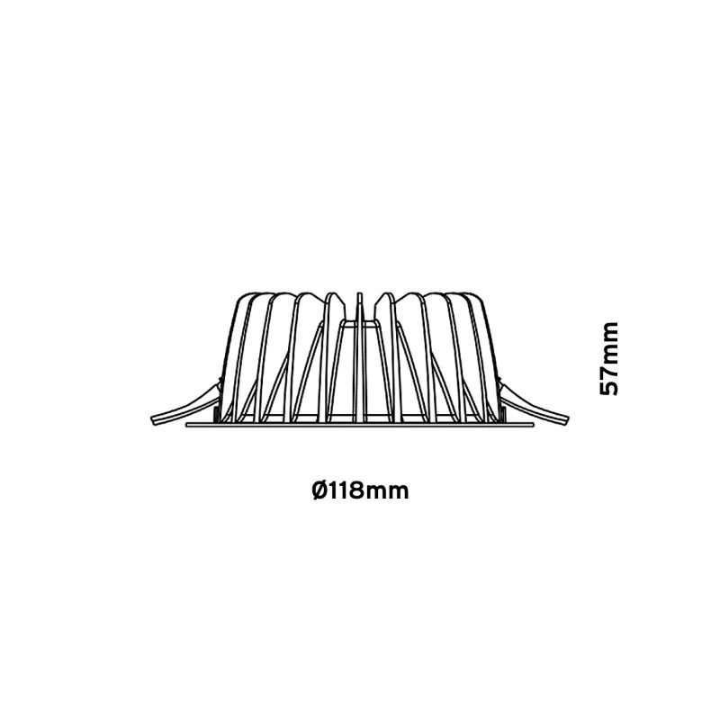 ELP Downlighter Ø90 8W 1100lm 830-PW 225mA GI 60dgr White