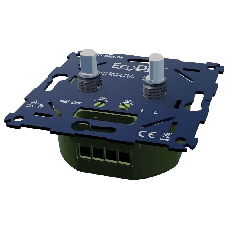 EcoDim Dimmer | led dimmer duo 2x 0-100w fase aan- afsnijding